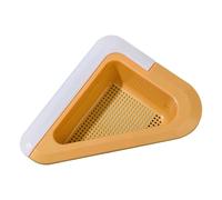 Vriusi Filtro triangolare per lavello da cucina, cestello di scarico triangolare retrattile, cestino multifunzione per la pulizia di frutta e verdura, utensile per la conservazione dei rifiuti della