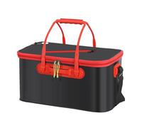 Vriusi Foldable Fish Bucket, Integrated Live Fish Container, Camping Eva Fishing Bag, Multifunctional Folding Fish Bucket, Water Bucket with Handle, Fish Protection Bucket for Storing Live Fish