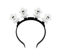 Vriusi Halloween Led Headbands, Led Halloween Glowing Pumpkin Headband, Ghost Costume Led Headpiece, Zucca Hair Hoop Orange Hair Accessories for Festival, Halloween and Costume Gathering