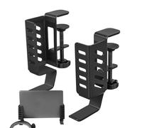 Vriusi Supporto per laptop per lato desk | Vertical Organizer Desk Side Laptop Holder Adjustable - Space-Saving Clamp Table Side Shelf for Storage for Books, Newspapers