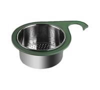 Vriusi Swan - Cestino di scarico angolare, in acciaio inox, per lavello da cucina, da appendere, a secco e a umido, per lavare verdure e frutta