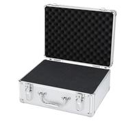 Vriusi Valigia rigida in alluminio, valigia multifunzione con spugna integrata, valigetta resistente per il trasporto, impermeabile con serratura laterale rigida, 31,8 x 25,9 x 14,2 cm per