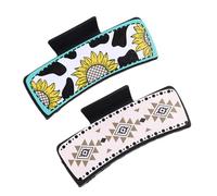 Vriusi Western Print Hair Clips, Square Hair Claw Clip, Western Cowboy Hair Clip, Classic Hair Jaw Clips, Strong Hold Hair Claw, Hair Clips For Parties, Clips, Cowboy Print Clips