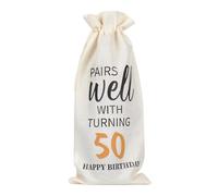 Vriusi Wine Drawstring Bags, Drawstring Linen Champagne Wine Bottle Bag, Wine Wrapping Bags, Wine Bottle Drawstring Bag, Linen Champagne Wine Bottle Bag for Birthday Party Decorations