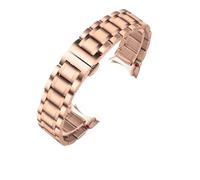 VRKRTVBLB Cinturini for orologi con cinturino curvo in acciaio inossidabile 16mm 17mm 18mm 19mm 20mm 21mm 22mm 23mm 24mm bracciale in acciaio unisex(Rosegold-curved,21mm)