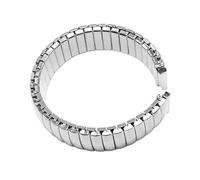 VRKRTVBLB Cinturino Elastico In Metallo In Acciaio Inossidabile Da 12 Mm, 14 Mm, 16 Mm, 18 Mm, 20 Mm, Cinturino Universale For Uomo E Donna(Silver,14mm)