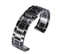 VRKRTVBLB Cinturino for orologio in acciaio inossidabile Cerami a sgancio rapido da 14-24 mm universale for uomo e donna(Black silver,15mm)