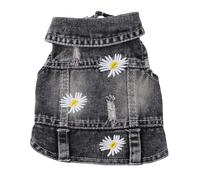 VRKRTVBLB Giacca in Jeans for Cani, Senza Maniche, for Cani di Piccola e Media Taglia, for Gatti(Black,S)
