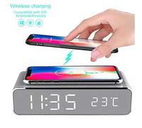 Vroomoto 1 Termometro, Display Digitale a LED con Specchio Luminoso Multifunzione con Ricarica Wireless con un Bellissimo Design di Lusso, Facile da Usare e Riutilizzabile, Comodo da (2)