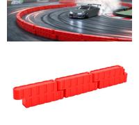 Vroomoto Barriere per Piste per Auto RC, Set di Deriva in Plastica Rossa