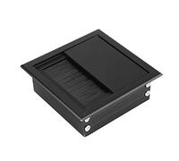 Vroomoto Copriforo per Cavo Passacavo per Cavo Passacavo 2 Pezzi 80 X 80 Mm Materiale in Lega di Alluminio Coperchio Apribile con Struttura Semplice Tavolo da Ufficio (spazzolato)