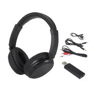 Vroomoto Cuffie Wireless Sopra L'orecchio Radio FM Cuffie Cablate da 3,5 Mm Cablate da 3,5 Mm Portata 30 M Cancellazione del Rumore con Trasmettitore per TV PC Telefoni