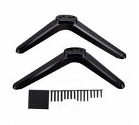 Vroomoto Gambe TV Gambe di Ricambio per Supporto TV per Supporto Moderno e Minimalista in Plastica Kit di Montaggio Stabile con Viti e Poggiapiedi da 40 a 43 (Nera)