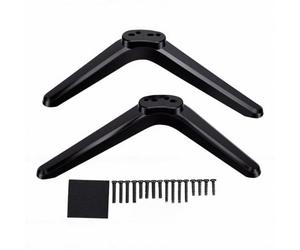 Vroomoto Gambe TV Gambe di Ricambio per Supporto TV per Supporto Moderno e Minimalista in Plastica Kit di Montaggio Stabile con Viti e Poggiapiedi da 40 a 43 (Nera)