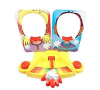 Vroomoto Giochi da Tavolo con Facce Divertenti Gioco Showdown con Facce Gioco da Tavolo Double Face Showdown Complicato per Famiglie di Azione Pulsanti di Panna Montata (Giallo)