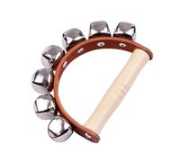 Vroomoto Jingle Bells Strumento Musicale Giocattolo per Bambini Manico in Legno Campane a Mano i Musica (VroomotoQ3Cetp-M)