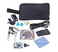 Vroomoto Kit di Accessori per Chitarra con Sintonizzatore, Capo, Corde, Scelte, Cavo, Cinturino, per Chitarre Elettriche a Basso Livello Ukulele, Kit di Strumenti per Chitarra, Include