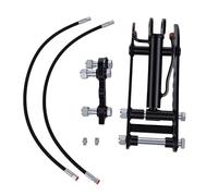 Vroomoto Kit Pollice Idraulico per Mini Escavatore, 3 Fori, Sotto le 3 | Lega di Acciaio e Ferro, Verniciatura a Polvere, Montaggio con Staffa a L, Perno 25 X 160 Mm, Tubi M14 X 1,5, Detriti di