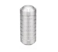 Vroomoto Mini Cryptex Lucchetto a Combinazione Lucchetto con Password Cifrato Contenitore Segreto in Lega di Alluminio a 6 Lettere Argento con Password Personalizzabile per