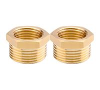 Vroxdrez 2 Pz Riduttore in Ottone Adattatore da 3/4 a 1/2 Pollice AG Ø25mm x IG Ø20mm, Nipplo Filettato Maschio-Femmina Raccordo Resistente per Collegamento Tubi Acqua e Irrigazione