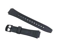 Vroxdrez Cinturino Orologio 18mm in Gomma Resina Compatibile con Casio W-800H Nero Morbido Antipolvere Ricambio Sportivo Uomo Donna Regolabile Leggero Resistente