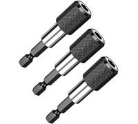 Vroxdrez Supporto Magnetico per Punte a Sgancio Rapido 3 Pezzi 1/4 Pollice 60 mm Compatibile con Trapano Cacciavite Viti Filettate Makita Bosch Dewalt Metabo