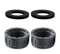 Vroxdrez Tappo Filettato PVC 3/4 Pollici 2 Pezzi Raccordo per Tubo 25mm Filettatura Interna Rotonda Cappuccio Chiusura Impermeabile Protezione Filetto Giardino Acqua