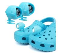 vrsquer 2 fari per Croc, luci di coccodrillo, luci per scarpe, accessori per adulti e bambini, ciondolo a coccodrillo che si illumina al buio (blu)