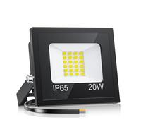 VRTOGTHE 20W Faretto LED Da Esterno, 2000LM 6500 K Super Luminoso Bianco Faro LED Esterno, IP65 Impermeabile Luce Esterna per Cortile, Gradini, Garage, Corridoio, Giardino