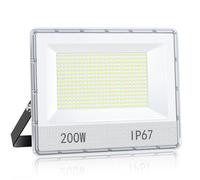 VRTOGTHE Faretto LED Da Esterno 200W - 20000LM 7000K Bianco Freddo Faro LED Esterno, IP67 Impermeabile Luce Di Sicurezza per Fabbriche, Terrazza, Campi Sportivi, Garage