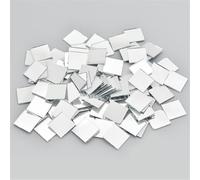 VRTYVEYBB 100 pezzi 10 x 10 mm mosaico di vetro adesivi per parete, soffitto e fai da te discoteca sfera - argento/oro/oro rosa