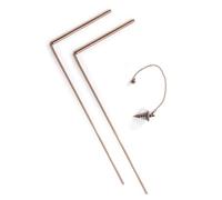 VRTYVEYBB 99,9% Puro Rame Dowsing Rods Kit 2PCS Divining Rods Bag Guanti Pendolo Per Acqua Divining Strega Metal Detector Rod