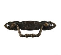 VRTYVEYBB Coppia di maniglie in lega di zinco stile retrò europeo per ante di armadi e mobili da cucina, adatte per cassetti mobili (bronzo)