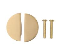 VRTYVEYBB Pomelli per cassetti compatti e dorati, set di 2 pomelli a mezza luna in ottone