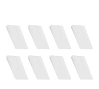 VRTYVEYBB Set di 8 rondelle per WC in plastica bianca, 49 × 29 × 6,5 mm, impilabili e resistenti al taglio, per mobili, armadi e servizi igienici