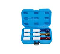 VRTYVEYBB Set di chiavi a bussola extra lunghe e sottili per dadi ruota, 1/2", per avvitatori a percussione, in acciaio Cr-Mo, 17/19/21 mm