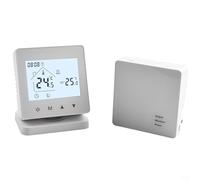 VRTYVEYBB Termostato wireless per caldaie per riscaldamento dell'acqua con connettività WiFi, montaggio a parete, include ricevitore, supporta controllo vocale, batteria o opzioni di alimentazione USB