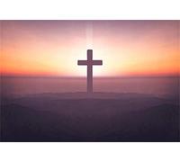 vrupi 10x8ft Vinile Fotografia Sfondo Crepuscolo Tramonto Bagliore Croce Cristianesimo Simbolo Credenza Chiesa Murale Gesù Cristo Scuola di bibbia Carta da parati Pasqua Evento Attività Sparare