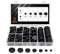 Vrupin Kit assortito di 188 pezzi di occhielli in gomma chiusi per firewall solidi fori chiusi per filo elettrico impianti idraulici