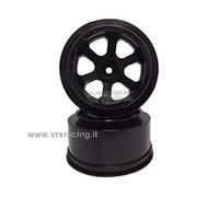 VRX Coppia di Cerchi Neri 1/10 off-Road Short Course Truck