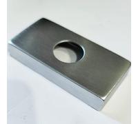 VRX ROSETTA RETTANGOLARE 021 F.16 CROMO SATINATO Linea Calì 61X31 MM FORO 16MM