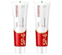 VRYNDH 2 pezzi SP-6 Dentifricio Probiotico Sbiancante, dentifricio sbiancante,Dentifricio con 6 Probiotici, Sbiancamento Denti, Alito Fresco, Smalto Protetto, Senza Fluoro, Gengive Sane, 100g per Tubo