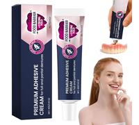 VRYNDH Pasta adesiva per protesi dentali,Dentali Stringe Protesi,Fissaggio Forte e Lunga Durata, Resistente a Cibo e Liquidi, Confortevole