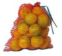 Vrysac - Sacchetti di rete Raschel per frutta, frutta secca - Sacchi in rete Raschel per arance, cipolle, patate, limoni o noci-Nastro in bocca-Colore rosso (32 x 44 cm - 5 kg, rosso, 500)