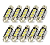 VS 10 x 36mm Siluro C5W LED Lampadine Auto 3 SMD 5050 DC 12V - per Porta/Lettura/Soffitto/Interni Lampada Auto Luce Targa Illuminazione Interna Bianco Canbus No Errore