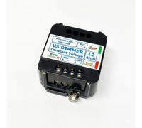 VS DIMMER 12A Dimmer Led 12V 24V Corrente 12A Pulsante Marchio Italiano | Controller Varialuce per Striscia Led Monocolore, No Flicker, Max 300W, Made in Italy