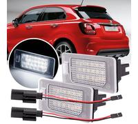 VS Lampada per luci targa a LED bianca Compatibile con Fiat 500e, 500X, dal 2020 - Abarth 500e dal 2023 (Solo per modelli con luci targhe LED originali) Compatibile con Alfa Romeo Tonale dal 2022