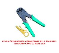 VS Network : Strumento Di Crimpatura, Pinza Crimpatrice (Plug RJ11 RJ12 RJ45, 8P 6P 4P) Per Cavo Di Rete Ethernet Lan Rete Telefono, Internet