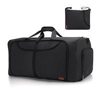 VS VOGSHOW Borsone da Viaggio Grande 80L Ripiegabile, Impermeabile, con Scomparto per Scarpe per Uomini e Donne (Nero)