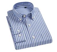 Vsadsau Camicia da uomo in cotone a maniche lunghe con tasca singola toppa vestibilità regolare Camicie da abito abbottonate